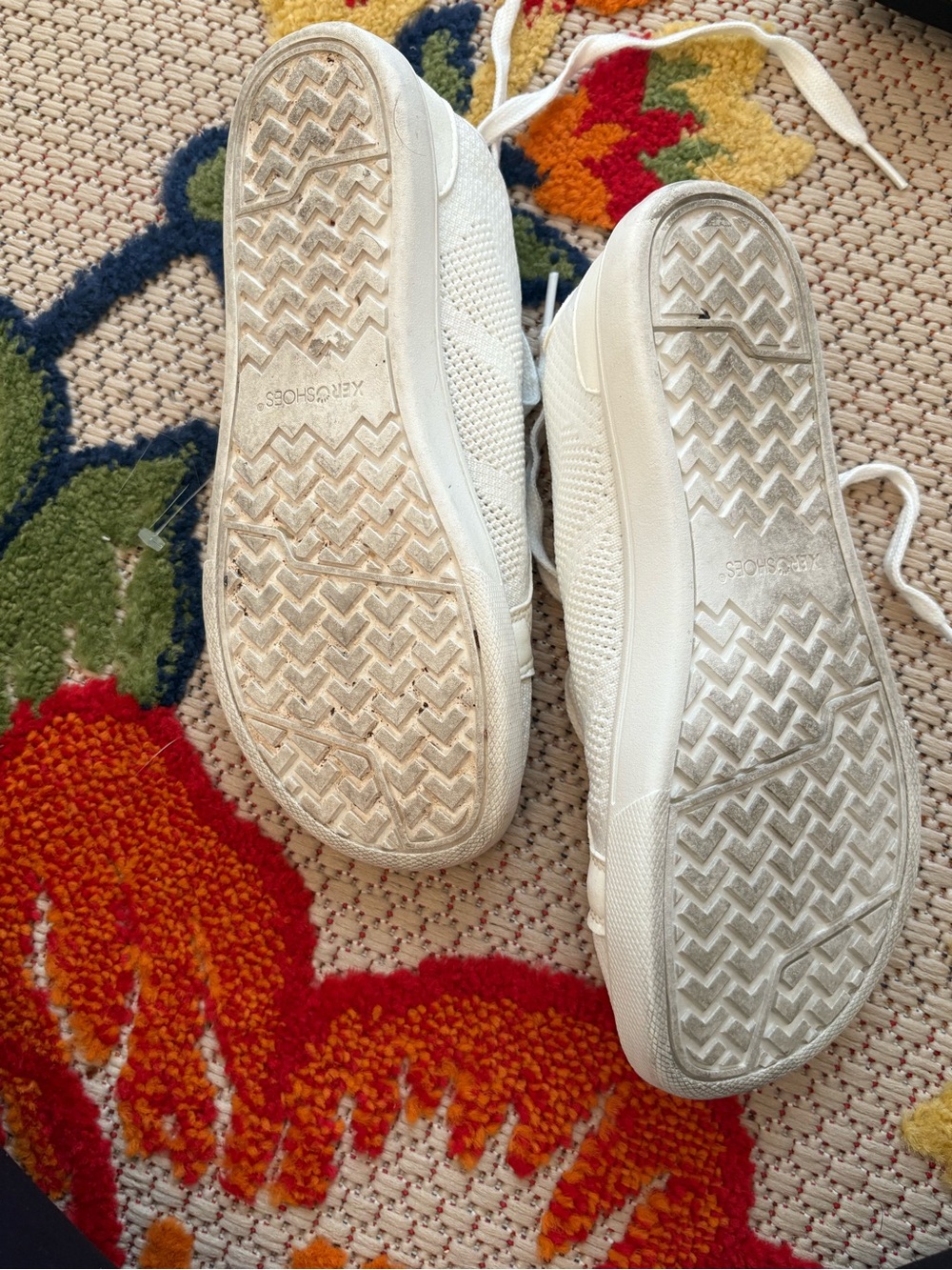 Women's Knit Lace-Up Sneakers in White - Picture 3 of 4